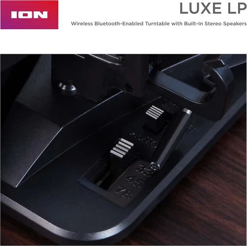 Miniatura 11 de ION Audio Luxe LP - Reproductor de discos de vinilo Bluetooth con altavoces, conversión USB, placa de tamaño completo, parada automática, salida