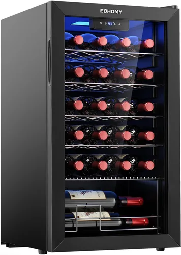 Miniatura 14 de EUHOMY 16 Bottle Wine Cooler Refrigerator, Compressor Wine Fridge with Glass Door, Freestanding Wine Cellar with Digital Temp Control & LED Light