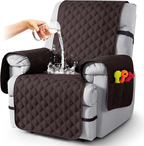 Miniatura 76 de TAOCOCO Fundas reclinables 100% impermeables, con correas para las piernas, funda de sofá reclinable reversible para silla reclinable, protector