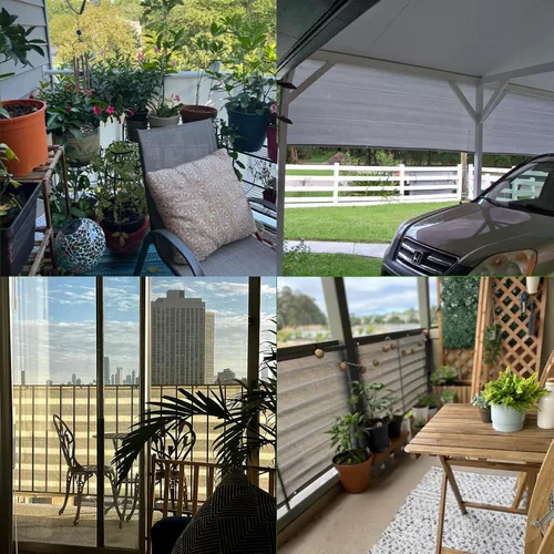Miniatura 8 de MEANCHEN Cubierta para valla de privacidad de 3 x 10 pies, protección UV, resistente a la intemperie, impermeable, para apartamentos, patio, porche
