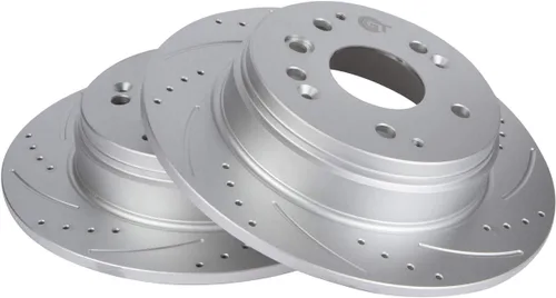 Miniatura 4 de [Juego trasero] Rotores de disco de freno y pastillas de cerámica con revestimiento Geomet para Nissan Altima Sedan 2007-2012 Coupe 07-13
