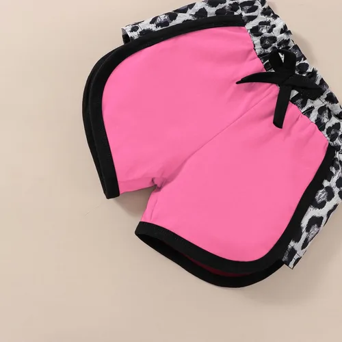 Miniatura 23 de Ropa de verano para niña, camiseta de manga corta para bebé, pantalones cortos, estampado de leopardo, camuflaje, de 18 meses a 6 años