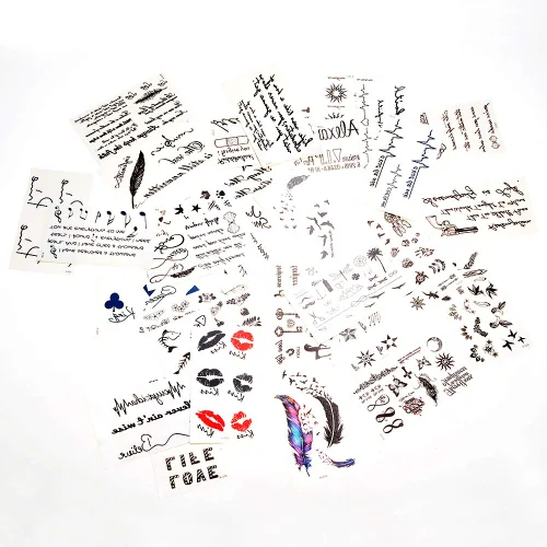 Miniatura 6 de PowerTRC 30 hojas de tatuajes temporales para hombres y mujeres, cientos de diseños de tatuajes variados, calcomanías realistas impermeables