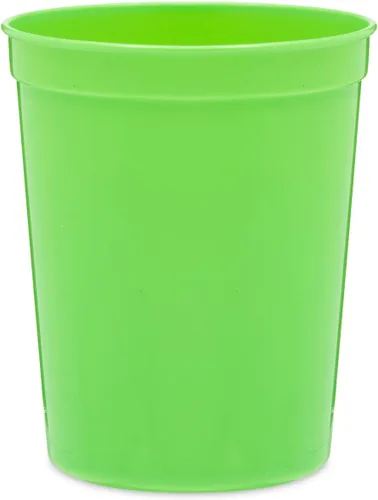Miniatura 4 de BLUE PANDA Vasos de estadio de 16 onzas color verde lima, vasos de plástico reutilizables y aptos para lavavajillas, vasos de recuerdo de fiesta