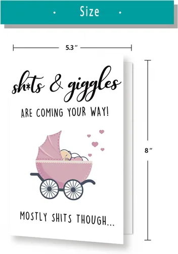 Miniatura 2 de Ziwenhu Bonita tarjeta de bebé para papá y mamá, bonita tarjeta de baby shower, regalo para recién nacido, tarjeta de felicitación para amigos