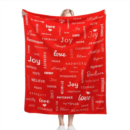 Miniatura 11 de Manta curativa, manta de regalo para mujeres y hombres, cálido regalo inspirador, manta de forro polar suave con energía positiva, comodidad, amor