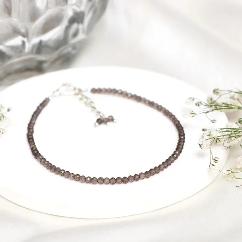 Miniatura 122 de Gempires - Pulseras de cuentas de piedras preciosas hechas a mano, ligeras, de cristal, para uso diario, hipoalergénicas, de 8 pulgadas, chapadas