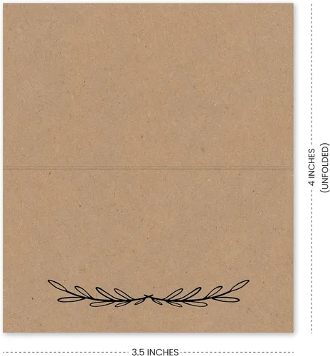 Miniatura 2 de 25 tarjetas rústicas de papel kraft para mesa de tienda de campaña para boda, Acción de Gracias, Navidad, vacaciones, Pascua, catering, bufé