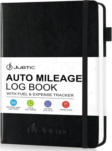 JUBTIC Libro de registro de kilometraje automático para impuestos, libro de registro de mantenimiento de vehículos, rastreador de kilometraje para