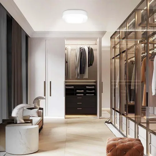 Miniatura 4 de WhitePoplar Luz de armario, luz de techo LED con sensor de movimiento a batería, 300LM para interiores, inalámbrica, para pasillo, garaje, escalera