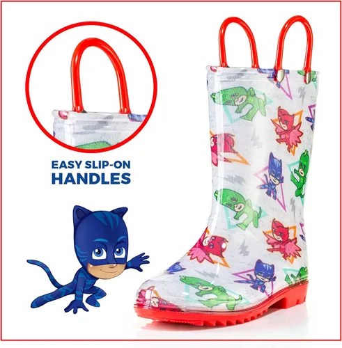 Miniatura 5 de PJ Masks Botas de lluvia de PVC con asas impermeables y fáciles de poner tallas