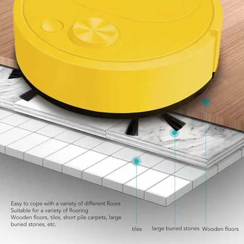 Miniatura 5 de Ejoyous Aspiradora robótica, aspiradora robótica de carga USB, mini robot de barrido inteligente para suelos de madera, azulejos, alfombras, suelos