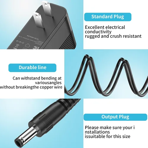 Miniatura 6 de Cable de alimentación para Schwinn Bike Charger Ejercicio Elíptico Recumbent Vertical Entrenador A10 A20 120 122 125 130 150 170 213 220 222 240 270