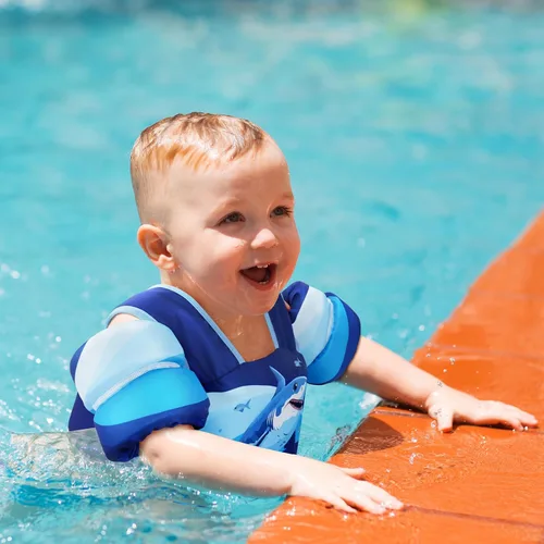 Miniatura 3 de Chaleco de natación para niños pequeños, chaleco salvavidas de 30 a 50 libras, chaleco salvavidas aprobado por la Guardia Costera de Estados Unidos