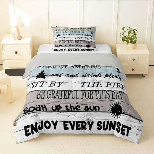 Miniatura 21 de Erosebridal Juego de edredón de ancla náutica, juego de ropa de cama con brújula oceánica, tamaño individual para niños, adolescentes y adultos