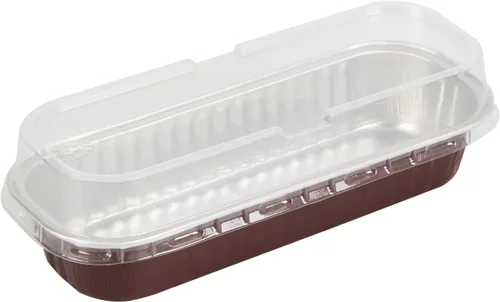 Miniatura 19 de Restaurantware - Mini moldes para pasteles de 6.8 onzas, 6.5 x 2.6 x 1.2 pulgadas, 100 tazas redondas para hornear, desechables, con tapas de Café
