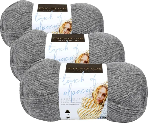 Miniatura 23 de Lion Brand Yarn (1 madeja) Hilo Touch of Alpaca, Carmesí