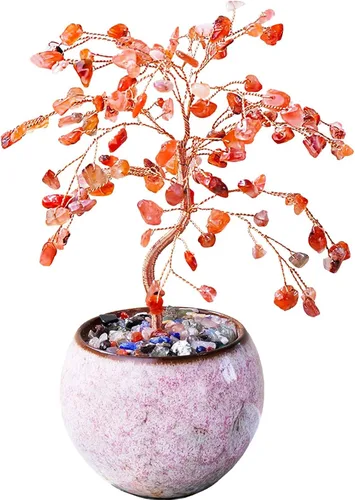 Miniatura 11 de Runyangshi Árbol de la vida de cristal de chakras, árbol de cristal curativo natural grande de 8 pulgadas, que trae dinero, buena suerte, energía