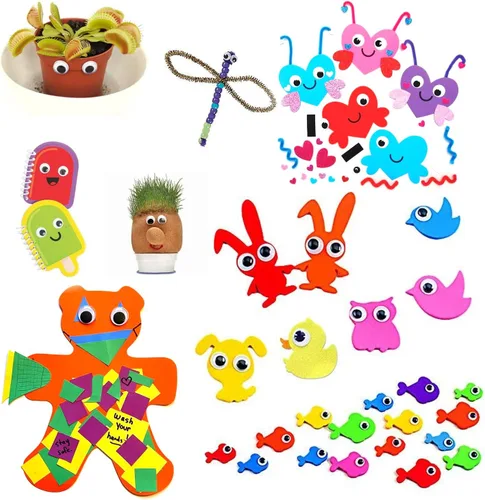 Miniatura 4 de DECORA 6mm Ojos móviles redondos con autoadhesivo, 1000 piezas