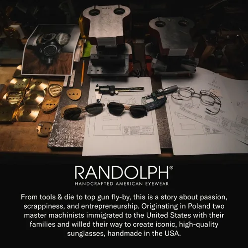 Miniatura 9 de Randolph Eyewear Aviator Sunglasses for Men & Women Non-Polarized & Polarized Lenses, Matte Chrome UV Protection Sunglasses