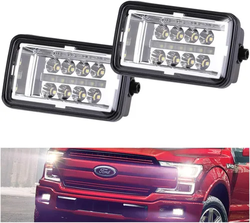 Kiwi Master Faros antiniebla F150 mejorados para Ford F-150 2015-2020 – Kit de montaje de luces antiniebla LED de 4 pulgadas, juego de lámparas de