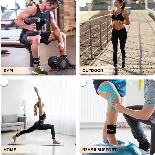 Miniatura 7 de Pesas ajustables para tobillo 1 par de 4 10 libras con peso extraíble para hombres, mujeres y niños, fuerza pesada para fitness, gimnasio