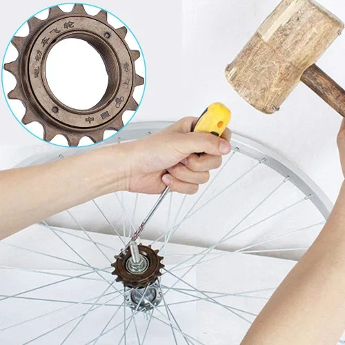 Miniatura 5 de Focket Bicicleta de rueda libre de una sola velocidad, 16 dientes Cassette Metal Freewheel