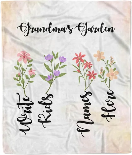 Miniatura 10 de Manta personalizada para la abuela a mi nieta, regalo para mamá y abuela, regalo de nietos, regalos para abuela, manta personalizada con foto