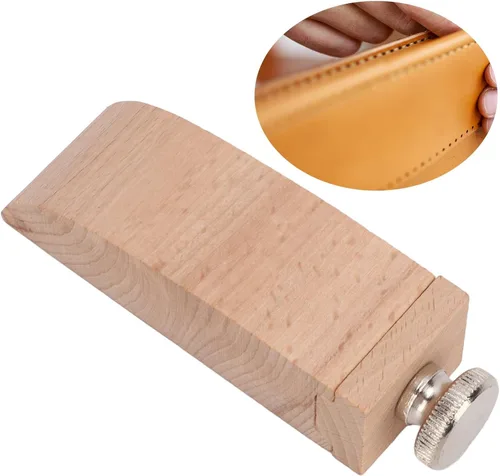 Miniatura 4 de TOPINCN Soporte para papel de lija de haya, bloques de lijado, herramientas de cuero hechas a mano, bloque de lijado de madera, madera sin terminar