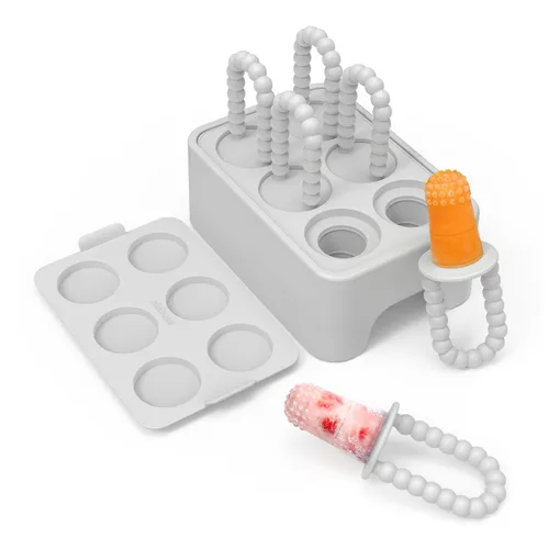 Morlike Baby Tiny Pops, Molde de paletas de silicona 100% para bebés de 4 meses + moldes de leche materna para aliviar la dentición, esenciales para