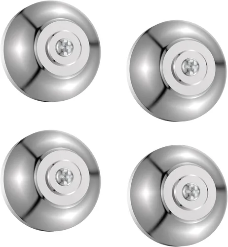 Miniatura 9 de Audiocrast IF4021S - Almohadillas de aislamiento para altavoces de alta fidelidad, 4 unidades, acero inoxidable, 1.575 x 0.827 in, plateado