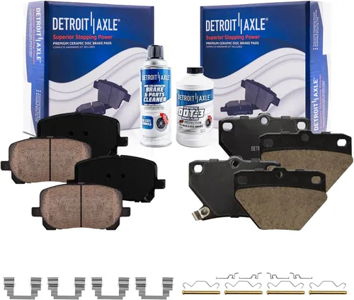 Miniatura 11 de Detroit Axle - Pastillas de freno de cerámica delanteras Reemplazo de pinza de freno derecha para Dodge Ram 1500 Dakota, Ram 1500 Classic - Juego
