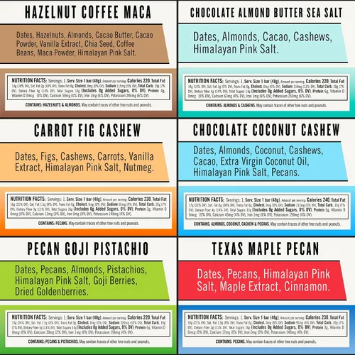 Miniatura 2 de Thunderbird Real Food Bars - Paquete variado de barras de bocadillos veganos paleo y sin gluten, 102 onzas
