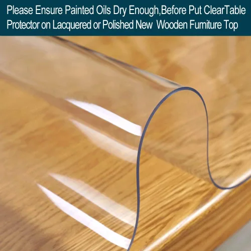 Miniatura 6 de Protector rectangular de plástico transparente de varios tamaños, mantel protector de vinilo de PVC, impermeable, para mesas pequeñas, escritorio, 1