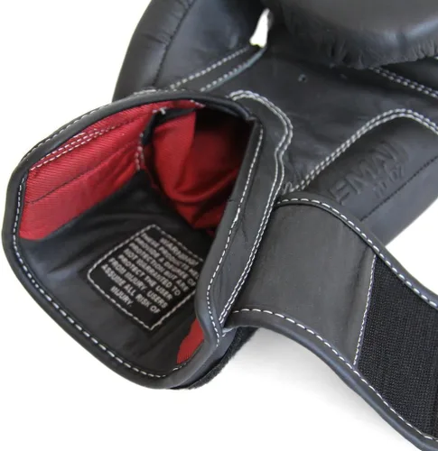 Miniatura 5 de SMAI Elite85 - Guantes de boxeo de cuero más envolturas de boxeo negras de 180 pulgadas, guantes de boxeo de competición hechos para sparring
