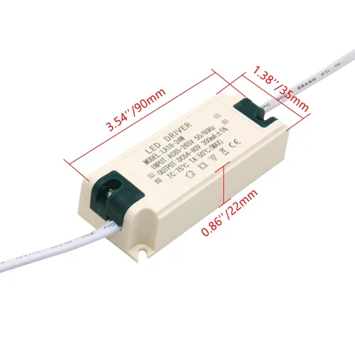 Miniatura 3 de Conductor LED de 18-24W, corriente constante 300mA AC 85-265V Salida 54-72V DC Conector hembra Rectificador Transformador Fuente de alimentación