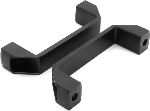 Miniatura 4 de Paquete de 2 manijas de aleación de aluminio negro rectangular industrial para accesorios de perfil de extrusión de aluminio serie 20, 3.543 in