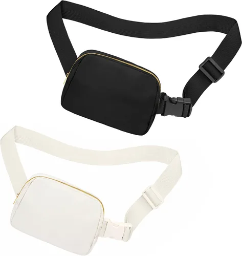Miniatura 35 de Riñonera cruzada para mujeres y hombres, bolsa para cinturón para senderismo con correa ajustable, riñonera para correr, entrenamiento, deportes