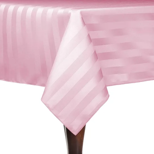 Miniatura 34 de Ultimate Textile Mantel rectangular de rayas satinadas, 59.8 x 90.2 in, color marrón oscuro