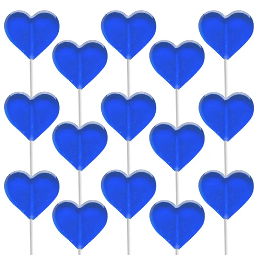 Miniatura 8 de Fruidles paletas mini con forma de corazón con sabor delicioso, envueltas individualmente, paleta de 0.18 oz (30 paletas, azul-frambuesa)