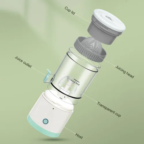 Miniatura 5 de Exprimidor eléctrico recargable, dispositivo de cocina portátil para hacer jugo de naranja, exprimir naranjas, limones, kiwi, pomelos y jugos