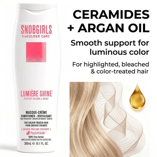Miniatura 6 de Acondicionador seguro para el color para cabello resaltado y decolorado - SNOBGIRLS LUMIÈRE HIGHCURE - Fórmula vegana, sin sulfatos para suavidad
