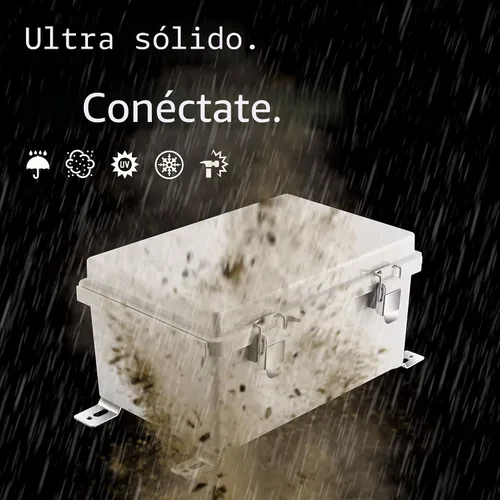 Miniatura 2 de Gratury Caja de conexiones, cubierta con bisagras, cierre de acero inoxidable IP67, carcasa de plástico impermeable, incluye placa de montaje
