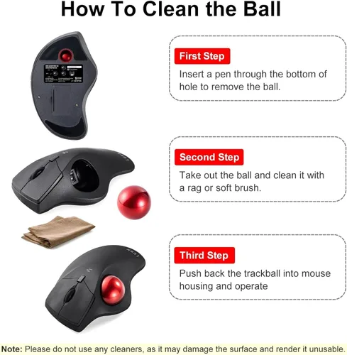 Miniatura 7 de SANWA Bola de seguimiento de 34mm/1.34pulgadas, Bola de repuesto para Logitech M575, M570, MX Ergo, Kensington TB450, TB550, Pro Fit Ergo y otros