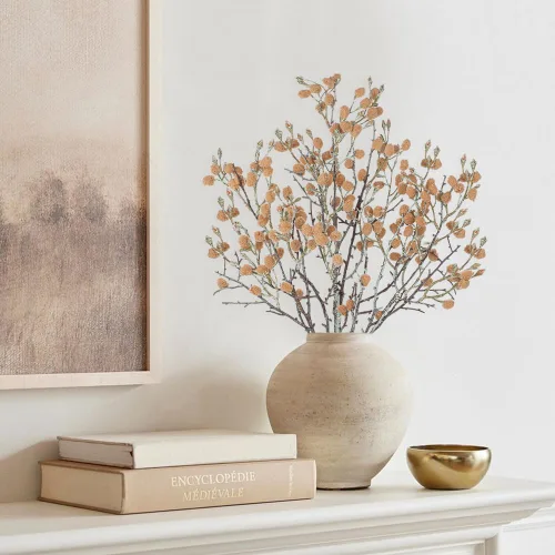 Miniatura 3 de GnFlus 3 piezas de ramas artificiales de algodón falsas para decoración de primavera y otoño en interiores estilo boho, flores artificiales de tallo