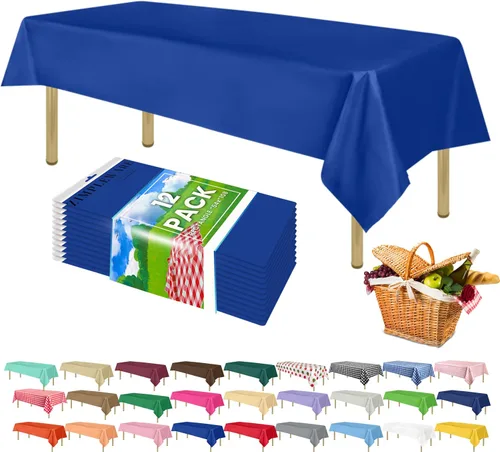 Miniatura 72 de Zimpleware - Mantel redondo de plástico para fiestas de 213 cm (84 pulgadas) de diámetro (paquete de 1, 6 y 12 unidades)