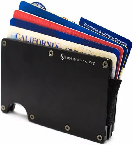 Miniatura 5 de Cartera de viaje minimalista delgada con bloqueo RFID para tarjetas de crédito