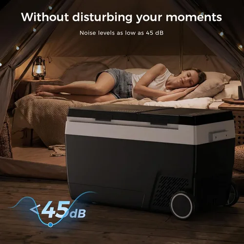 Miniatura 11 de Feelfunn Refrigerador de 12 voltios de 45 cuartos (42 L), refrigerador de coche de doble zona con ruedas, enfriador eléctrico de -4 °F a 68 °F