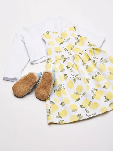 Miniatura 4 de Hudson Baby Baby Girls' Cotton Dress, Cardigan and Shoe Set
