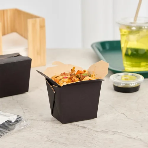 Miniatura 3 de Restaurantware Cajas chinas para llevar, paquete de 25 cajas de 8 onzas, resistentes a la grasa, contenedores de comida para llevar, desechables